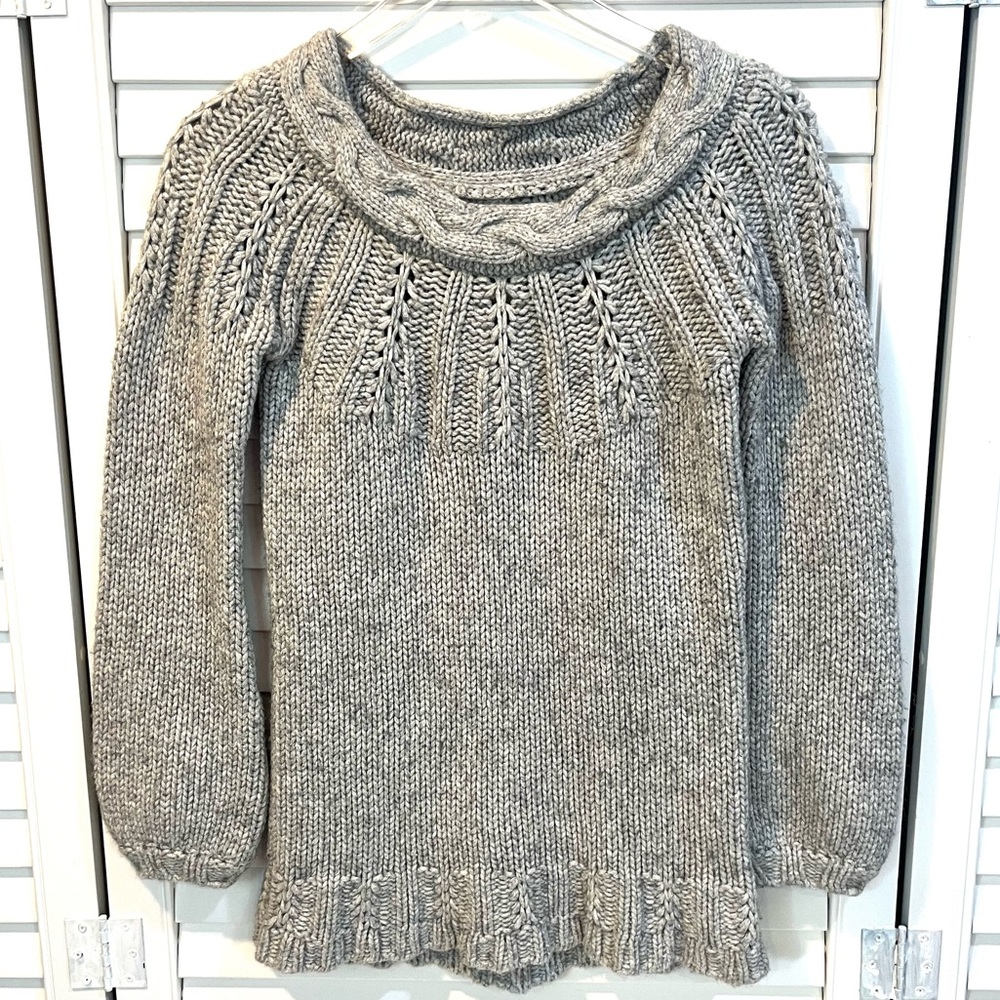 Old Navy Gray Wool Blend Heavy Sweater
